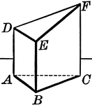 A volume of a truncated right triangular prism is equal to the product of its base by one third the sum of its lateral edges.