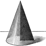 Illustration of a cone of revolution.