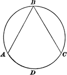 Illustration of a circle with an inscribed angle.
