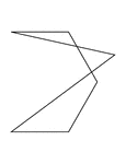 Illustration of crossed polygon. This is not generally considered to be a real polygon.