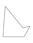 Illustration of an irregular concave pentagon.