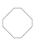 Illustration of an irregular convex octagon. This polygon has some symmetry.