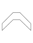 Illustration of an irregular concave octagon. This polygon has some symmetry.