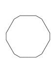 Illustration of an irregular convex dodecagon. This polygon has some symmetry.