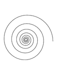 Illustration of spiral with unequally spaced intervals.