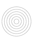 Illustration of six concentric circles.