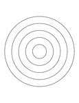 Illustration of five concentric circles.