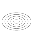 Illustration of five concentric ellipses.
