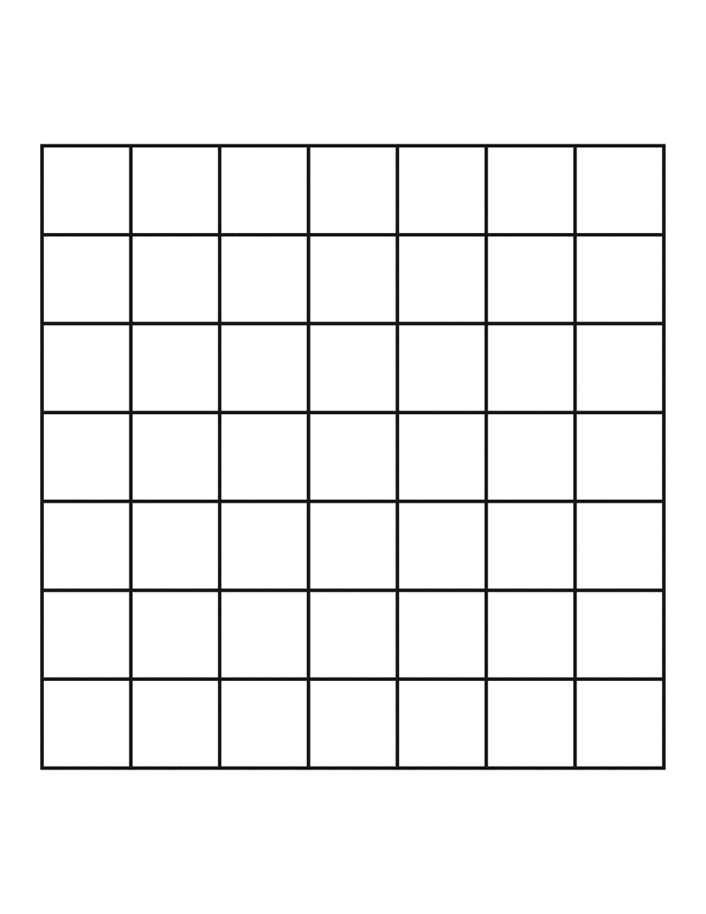 Printable Free Pattern 7x7 Square Template