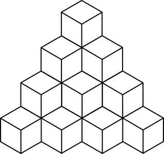 20 Stacked Congruent Cubes