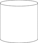 Illustration of a right circular cylinder.