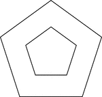 Illustration of 2 concentric pentagons.