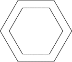 Illustration of 2 regular concentric hexagons.