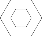 Illustration of 2 regular concentric hexagons.