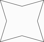 Illustration of a concave equilateral octagon.