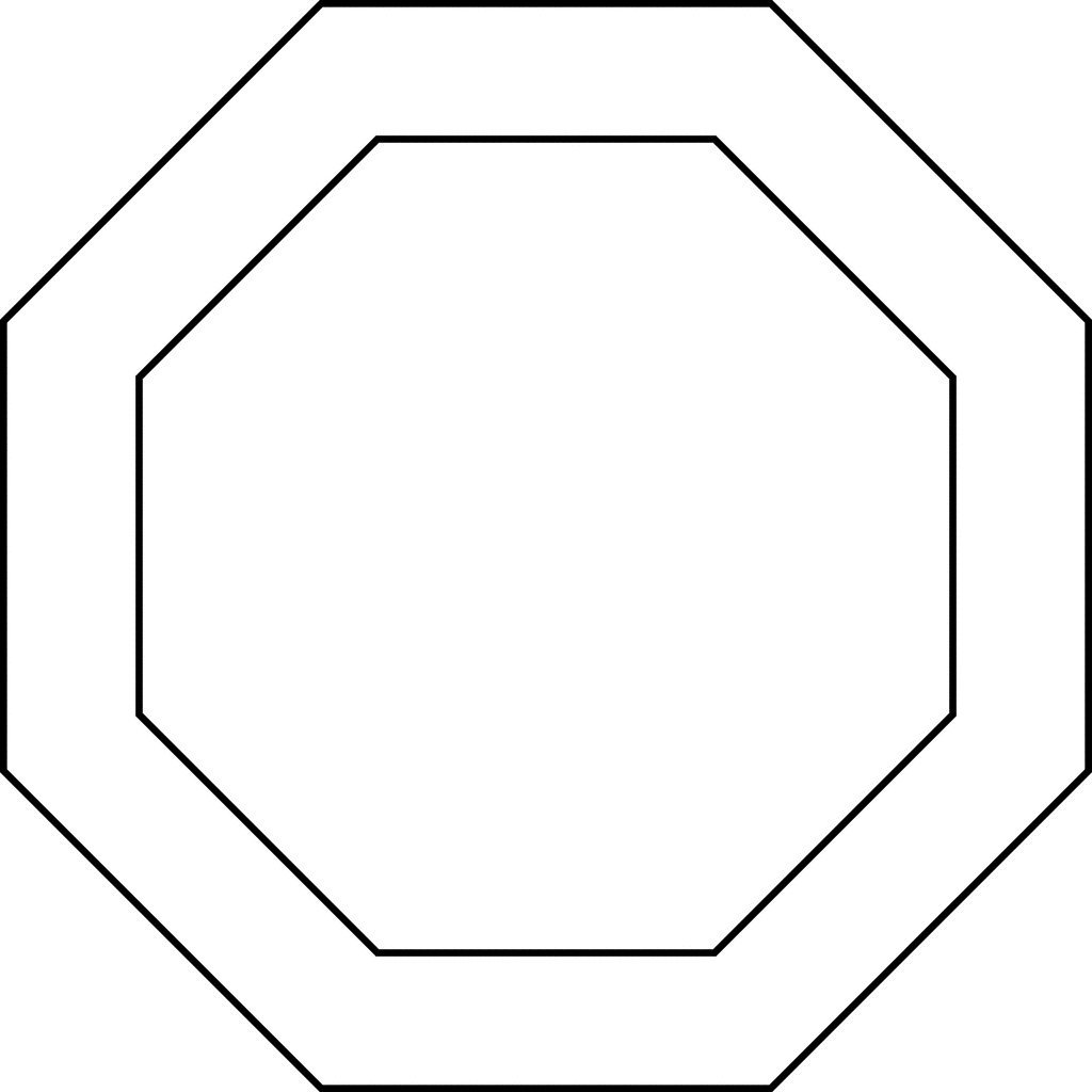 2 Concentric Octagons ClipArt ETC