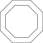 Illustration of 2 regular concentric octagons.