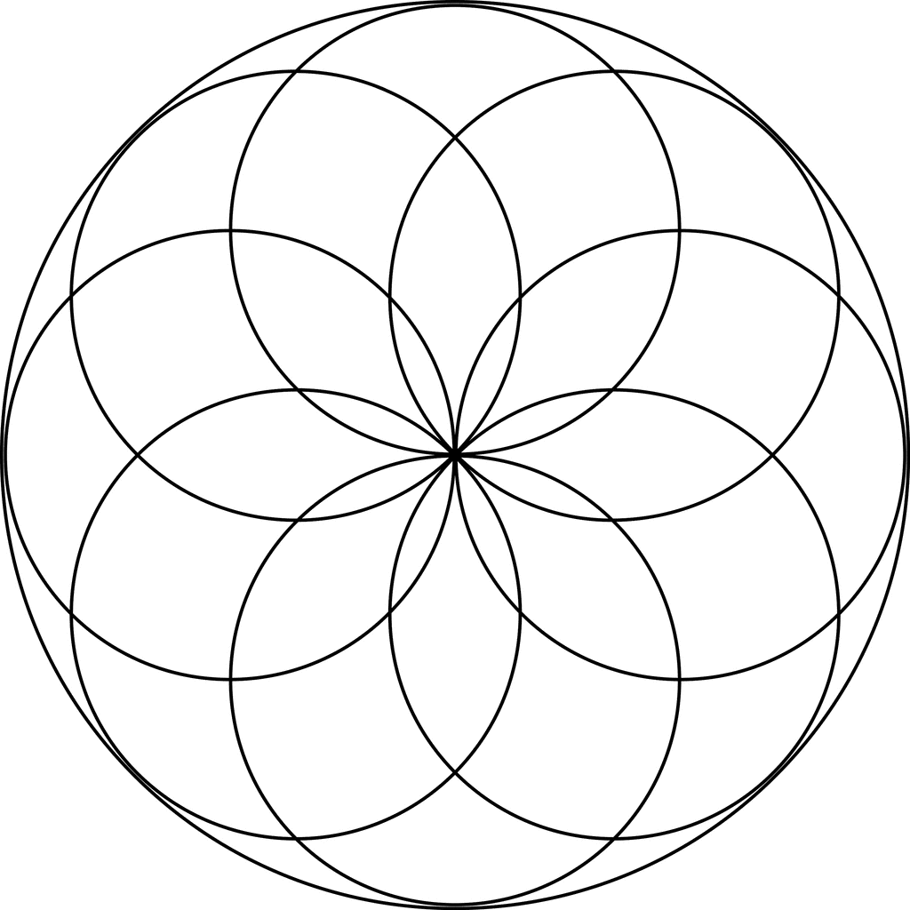 Circular Rosette With 8 Petals | ClipArt ETC