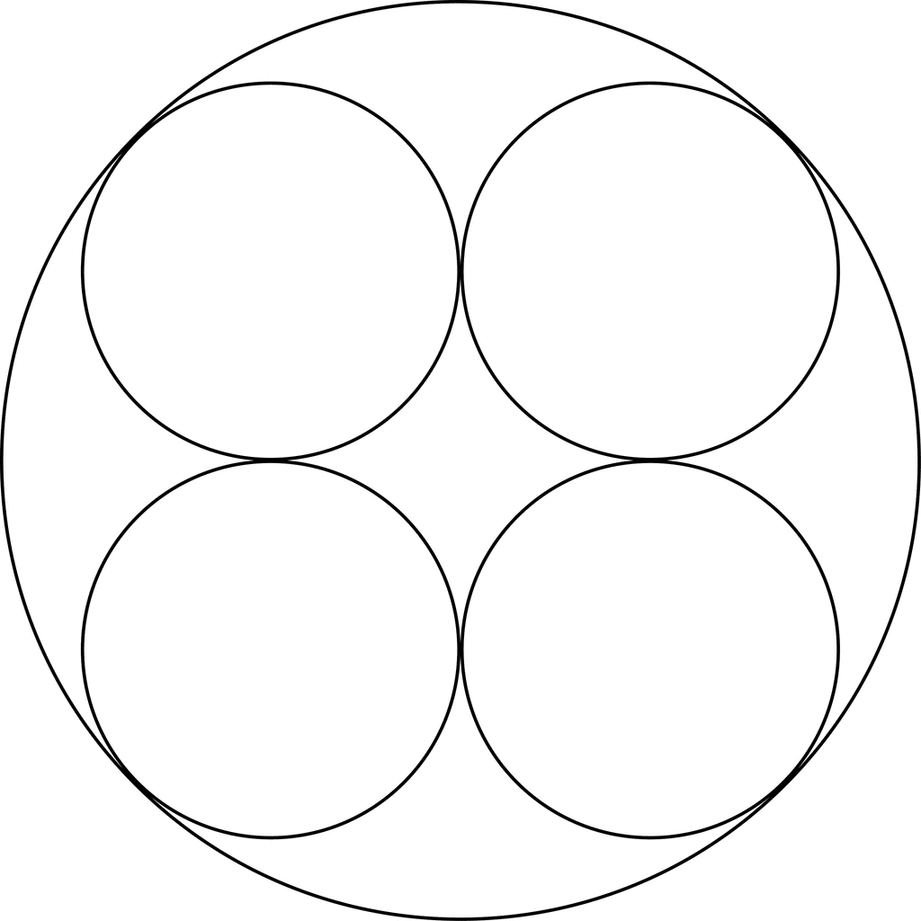 4 Smaller Circles In A Larger Circle Clipart Etc