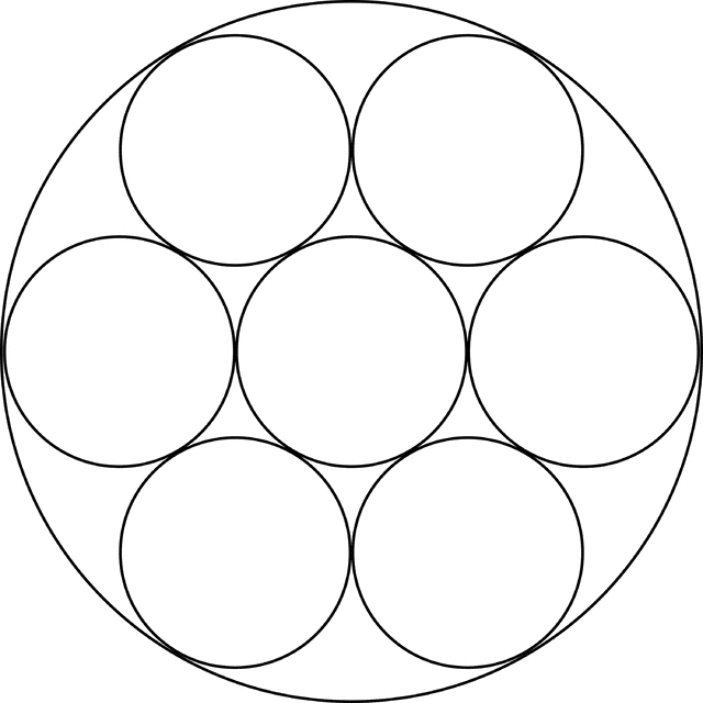 7 Smaller Circles In A Larger ClipArt ETC