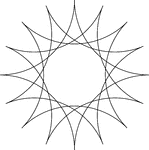 A design created by dividing a circle into 4 equal arcs and creating a reflection of each arc toward the center of the circle. (The arcs are inverted.) The design is then repeated (a total of four times) and rotated 22.5&deg; to create the star-like illustration.
