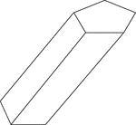 Illustration of a skewed pentagonal prism. The prism is non-right.