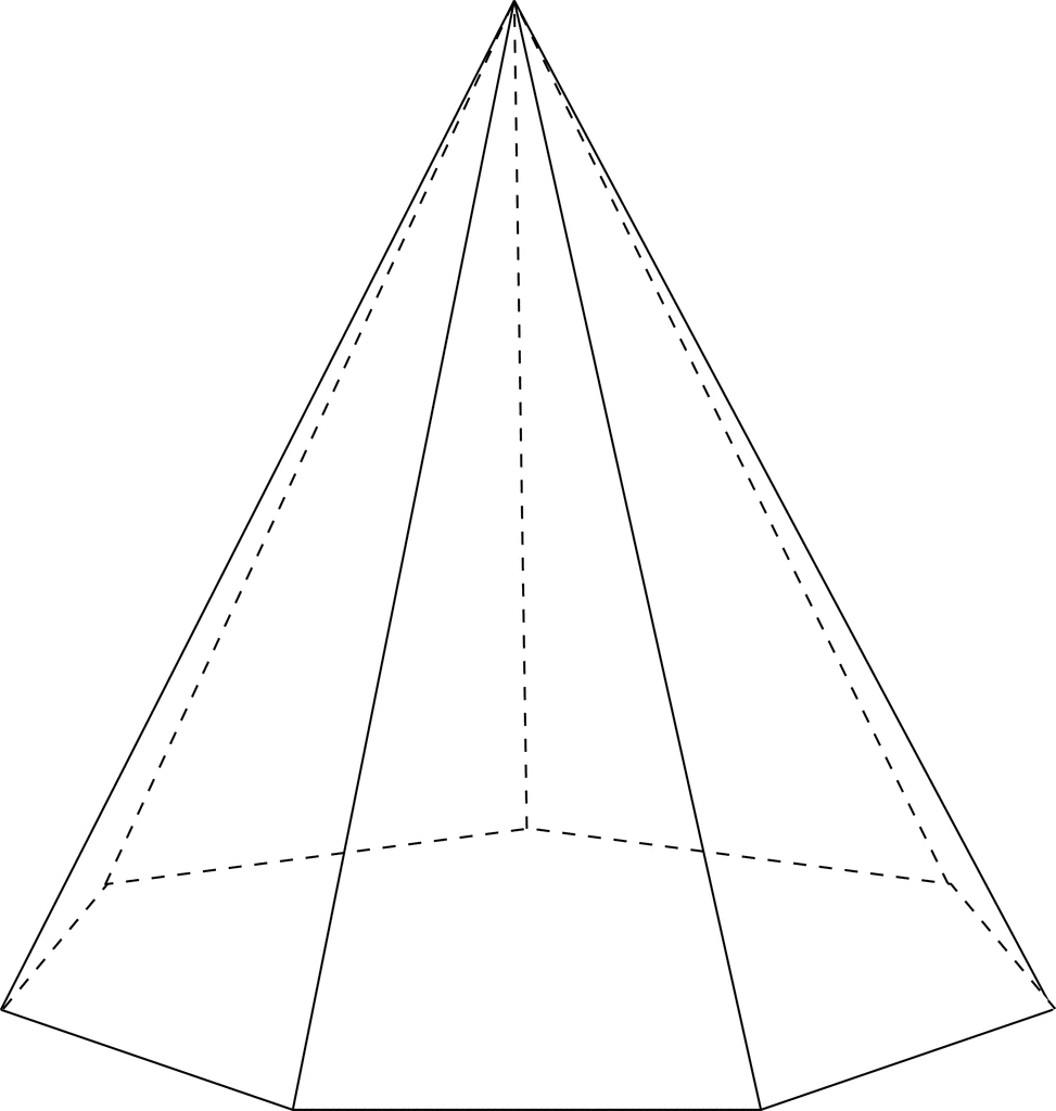 Septagonal Heptagonal Pyramid ClipArt ETC