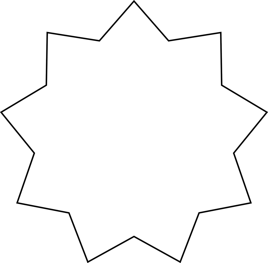 9 Point Star ClipArt ETC
