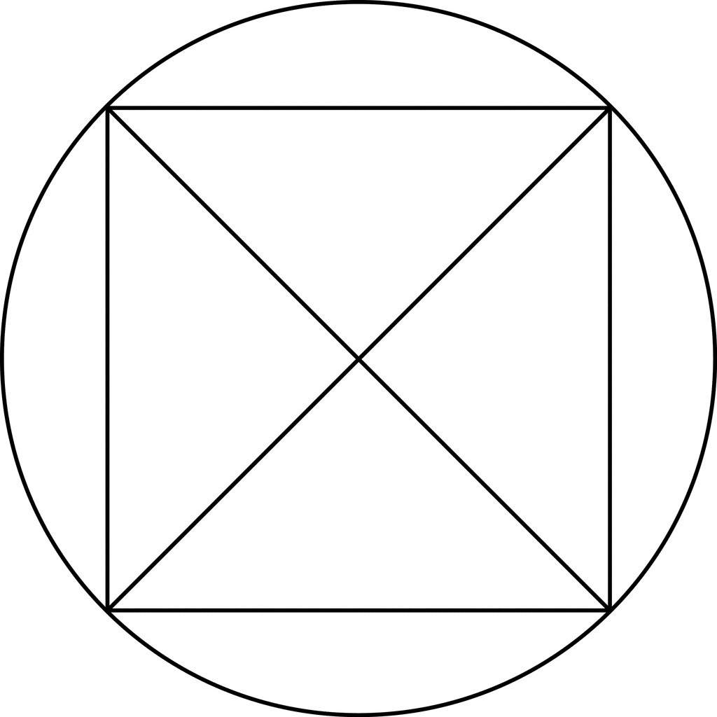 Square Inscribed In A Circle ClipArt ETC