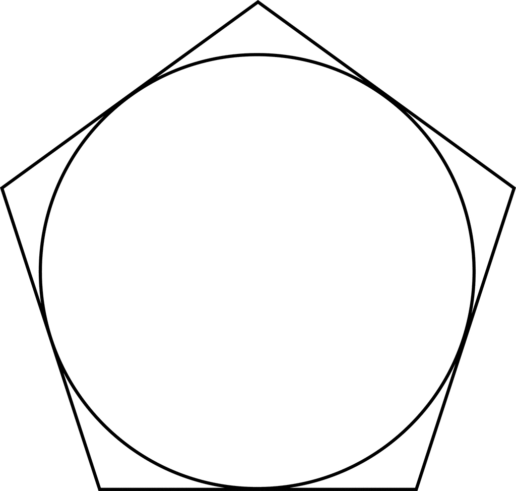 Regular Pentagon Circumscribed About A Circle Clipart Etc