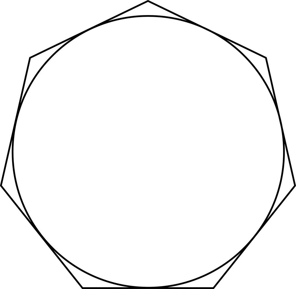 Regular Heptagonseptagon Circumscribed About A Circle Clipart Etc