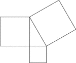 Illustration that can be used to prove the Pythagorean Theorem, the sum of the squares of the legs is equal to the square of the hypotenuse.