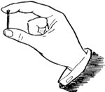 Hand holding a match.