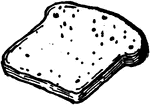 A single slice of bread.