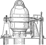 Sir Henry Bessemer invented this furnace that creates "Bessemer steel" by burning carbon out of cast iron.