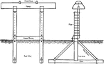 Detailed picture of how to construct a horse for a gymnasium.