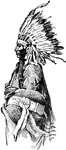 A North American Indian chief.
