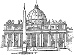 "St. Peter's Rome: the architectural glory of the Renaissance." -Foster, 1921