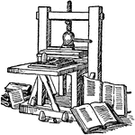 The Printing and Paper Industries ClipArt gallery offers 76 images of the manufacture of paper and many types of printing devices, including older and newer methods. The invention of the printing press by Johann Gutenberg in the 1450s made print media possible to become a mass media tool to communicate to a large population.