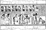 A piece of the Book of the Dead depicts a judgment scene.