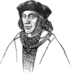 Portrait of Henry VII, English king.