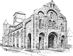 This ClipArt gallery offers 74 images of Romanesque architecture, including many of the great abbey churches build in the Middle Ages of Europe. See also the <a href="https://etc.usf.edu/clipart/galleries/185-romanesque-ornament">Romanesque Ornament</a> ClipArt gallery.