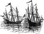 Spanish treasure ships which Francis Drake captured for England.