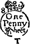 A stamp used for taxing the colonists.