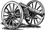 A British cannon captured at Yorktown during the Revolutionary War.