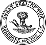 The seal of the Muscogee Nation.