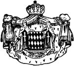 The Coat of Arms of Monaco.