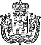 The Coat of Arms of Portugal.