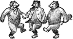 Three bears dancing.