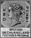 British Bechuanaland Stamp (1 penny) from 1887